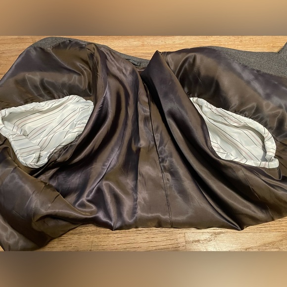 LAUREN RALPH LAUREN Multi Brown Houndstooth BLAZER SUIT COAT JACKET 46R - Picture 5 of 16